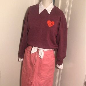 NEW Cropped Crew Sweatshirt With ❤️Patch